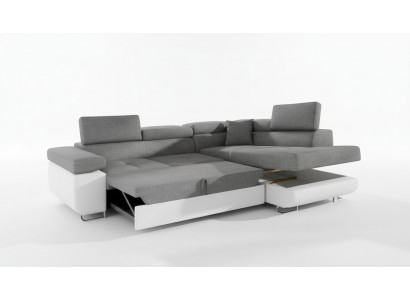 Klassisch Design Ecksofa Sofa Couchen Bettfunktion Couch Polster Textil Sofas