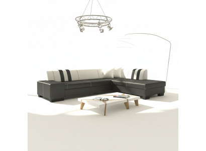 Design Ecksofa Schlafsofa Bettfunktion Sofas Couch Leder Textil Polster Neu