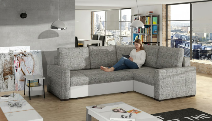 Design Ecksofa Schlafsofa Bettfunktion Couch Leder Polster Textil Sofas Neu 1469
