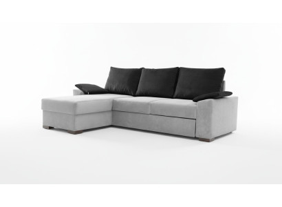 Design Ecksofa Schlafsofa Bettfunktion Couch Leder Polster Textil Sofas