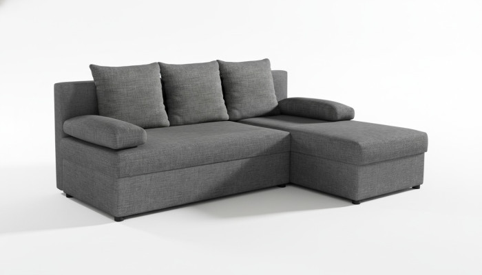 Moderne Schlafsofa Couch Polster Ecksofa Garnitur Bettfunktion Textil Leder