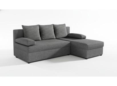 Moderne Schlafsofa Couch Polster Ecksofa Garnitur Bettfunktion Textil Leder