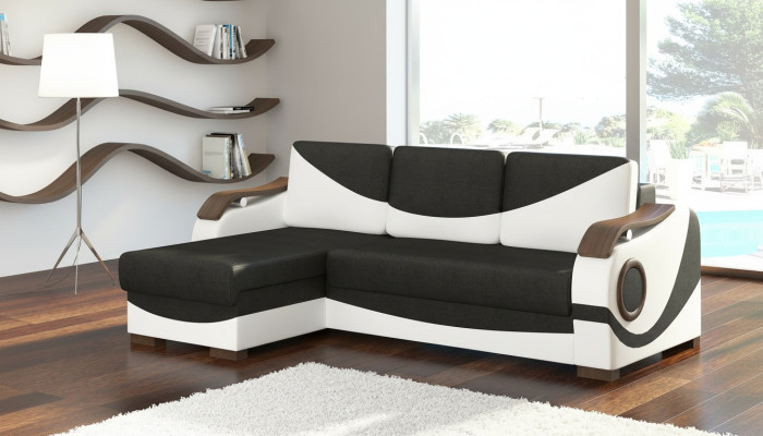 Bettfunktion Funktions Schlafsofa Ecksofa Textil Stoff Couch Polster Garnitur