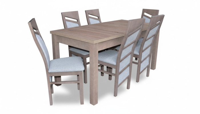 Esszimmer Garnitur Tisch + 6 Stühle Stuhl Set Essgarnituren Tische Essgruppe