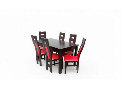 Design Esszimmer Garnitur Stuhl Set Tisch + 6 Stühle Essgarnituren Tische