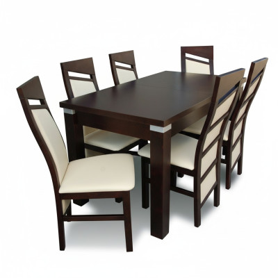 Esstisch 6 Stühle Sitzgarnitur Tisch Stuhl Set Esszimmer Garnituren Design