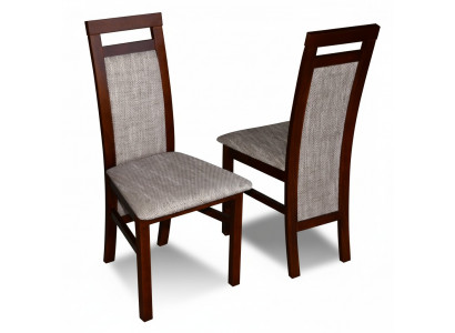Luxus Design Polster Stuhl Stühle Sitz Lehn Massivholz Esszimmer Holz K75 NEU