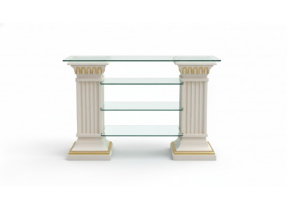 Design Vitrine Regal Glas Säule Vitrinen Regale TV Schrank Wohnzimmer 1871 Neu