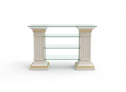 Design Vitrine Regal Glas Säule Vitrinen Regale TV Schrank Wohnzimmer 1871 Neu