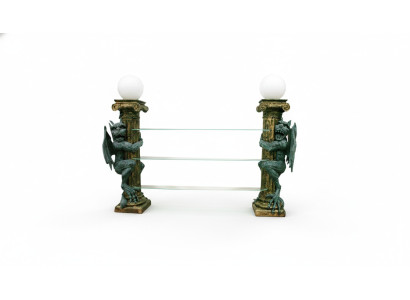 Design Vitrine Regal Glas Säule Vitrinen Regale Dekofiguren Schrank Lampe1835