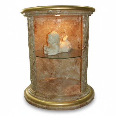 Vitrine Design Säule Schrank Vitrinen Regal Aufbewahrung Beleuchtet Säule Figur