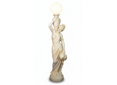 Antike Stil Figur Lebensgroß mit Beleuchtung Stehlampe Lampe Lampen Standleuchte