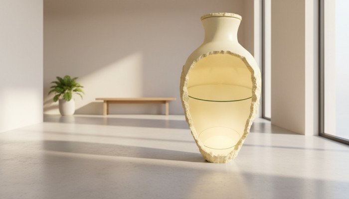 Design Vase Bar vitrinen mit Licht Vitrine mit Glaseinlagen Vitrine Vase Bar