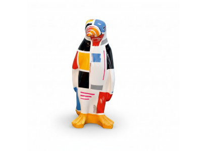 XXL Designer Figur Handarbeit Bemalt Figuren Skulptur Statue Skulpturen Pinguin
