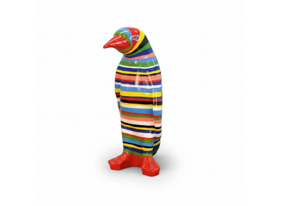 XXL Designer Figur Handarbeit Bemalt Figuren Skulptur Skulpturen Statue Pinguin