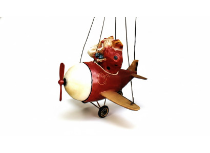 Design Clown im Flugzeug Figur Statue Skulptur Figuren Skulpturen Deko P5019