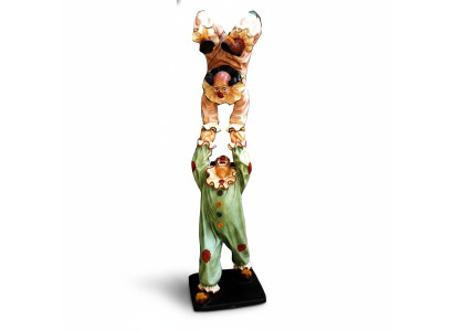 Design Clown-Akrobat Figur Statue Skulptur Figuren Skulpturen Dekoration 5020