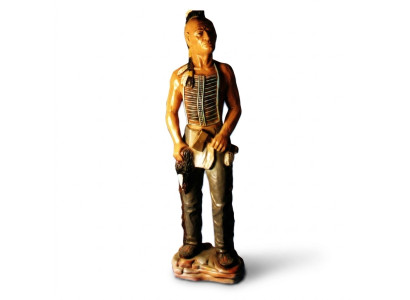 Figur Indianer USA Wild West Statue Skulptur Figuren Skulpturen Dekoration Neu