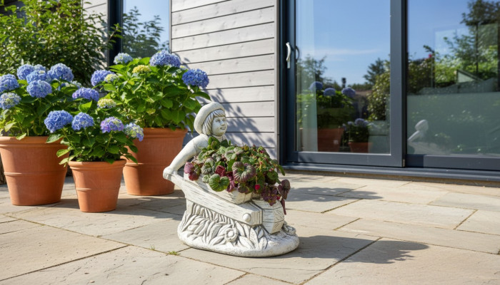 Blumenkübel Pflanz Kübel Dekoration Figur Vasen Natur Blumentöpfe Garten