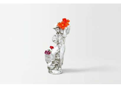 Figur Blumenkübel Weiß Pflanz Kübel Dekoration Figur Blumentöpfe Garten