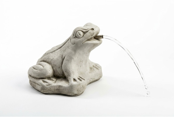 Gartenfigur "Frosch Fontaine" 20cm Teichfigur Menschen Steinguss