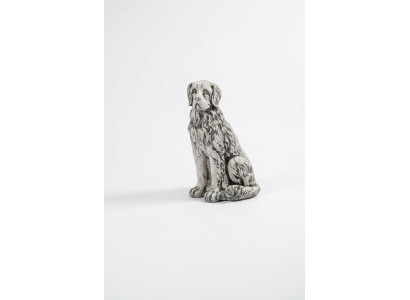 Garten Dekoration Hund Statue Skulptur Figuren Grau Skulpturen Designer