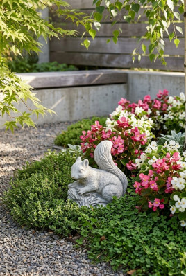 Garten Deko Eichhörnchen Statue Skulptur Figuren Skulpturen Design