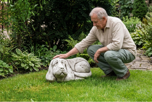 Garten Dekorative Hund Statue Skulptur Figuren Skulpturen Designer Figur