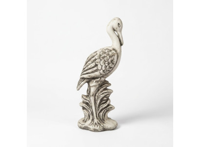 Garten Dekoration Kranich Terrasse Stein Figuren Figur Statue Skulptur