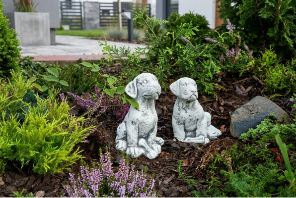 Garten Dekoration Hund Terrasse Stein Figuren Figur Deko Statue