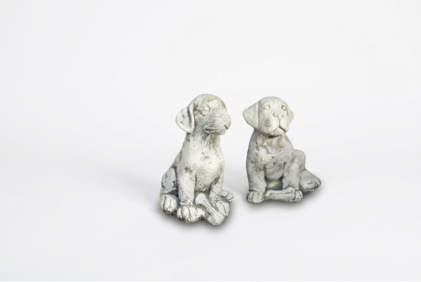 Garten Dekoration Hund Terrasse Stein Figuren Figur Deko Statue