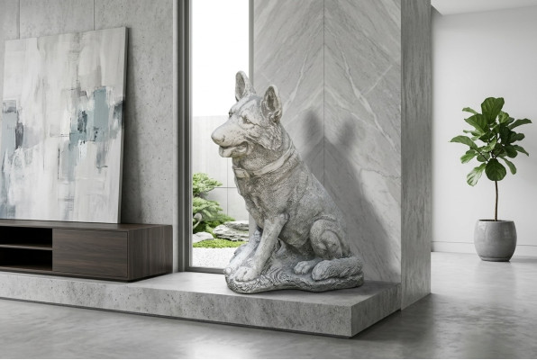 Garten Dekoration Deutscher Schäferhund Terrasse Stein Figuren Figur