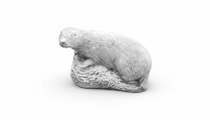 Garten Dekoration Frettchen Terrasse Stein Figuren Figur Statue