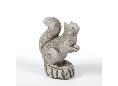 Garten Dekoration Eichhörnchen Deko Terrasse Stein Figuren Figur Statue