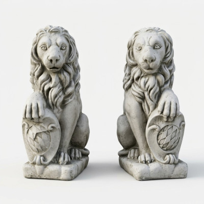 Löwe Gartenfigur Terrassen Garten Skulptur Dekorative Figuren Skulpturen