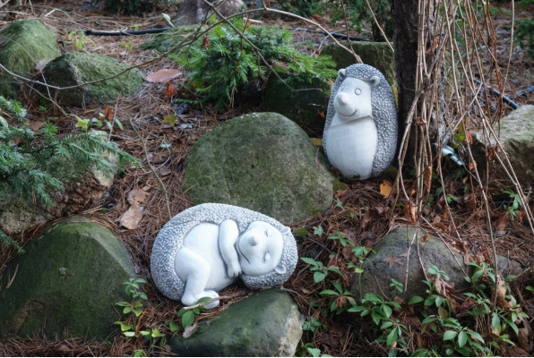 Garten Dekoration Igel Terrasse Stein Karikatur Figuren Figur Deko Statue