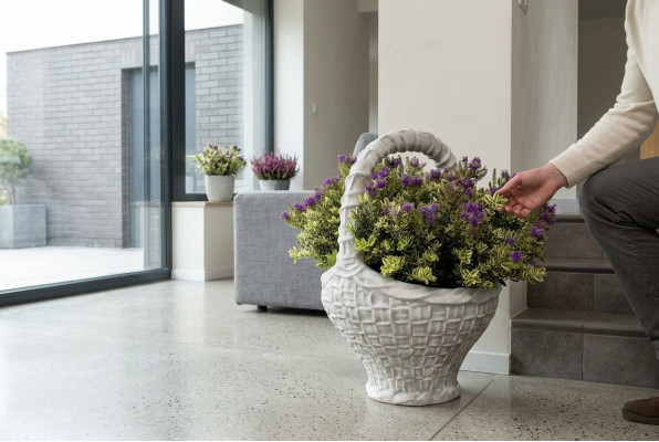 Blumentöpfe Kasten Dekorative Topf Blumen Töpfe XXL Beton Garten Terrasse