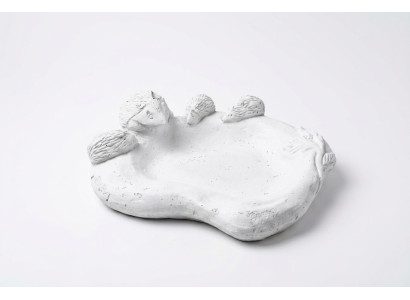 Vogel Tränke Skulptur Design Figur Dekor Statue Garten Figuren Statuen