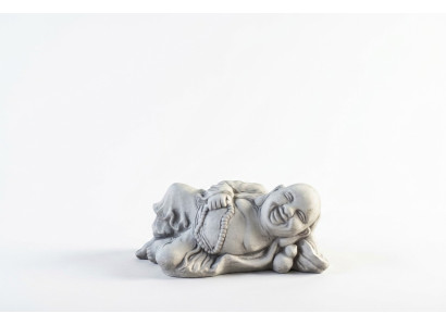 Figur Buddha Skulptur in Steinoptik. Große Skulptur für Garten Dekorative