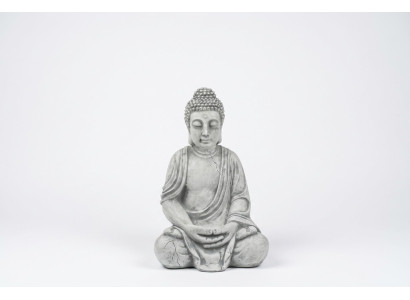 Figur Buddha Skulptur in Steinoptik. Große Skulptur für Dekorative Garten