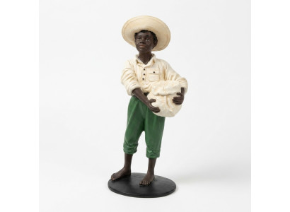Design Junge mit Beutel Figur Statue Skulptur Figuren Skulpturen Dekoration 7088
