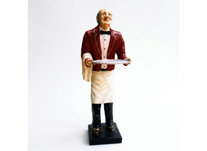 Kellner Figur Statue Skulptur Figuren Skulpturen Dekoration Servier Ständer Neu