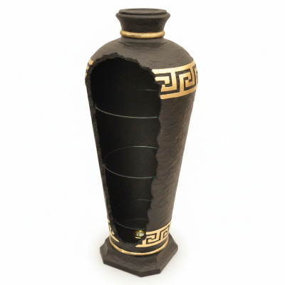 Design Beleuchtung Vase Hausbar Flaschenregal Cocktailbar Dekobar Vitrinbar 6973