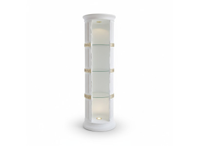 Design Vitrine Regal Glas Säule Bar Vitrinen Regale Schrank Wohnzimmer 1882 Neu