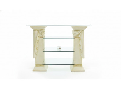Design Vitrine Regal Glas Säule Schrank Vitrinen Regale Schrank Medusa Sideboard
