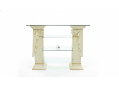 Design Vitrine Regal Glas Säule Schrank Vitrinen Regale Schrank Medusa Sideboard