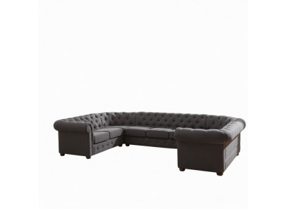 XXL Big Chesterfield Wohnlandschaft Couch Sofa Polster Eck Sitz U Form Sofas Neu