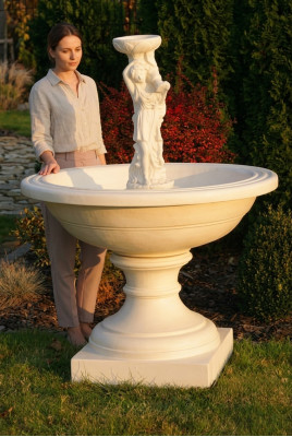 Zierbrunnen Springbrunnen Dekoration Skulptur Brunnen Garten Fontaine Teich Neu