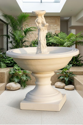 Zierbrunnen Springbrunnen Dekoration Skulptur Brunnen Garten Fontaine Teich Neu