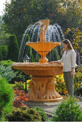 Zierbrunnen Springbrunnen Figur Brunnen Dekoration Garten Fontaine Teich CARELLO